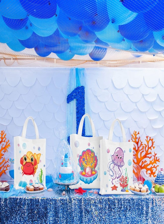 Ferraycle 24 Pcs Sea Animals Party Favor Bags Under the Sea Goodie Bags Cute Marine Favors Treat Supplies for Baby Shower Birthday Party Decor(Fresh Color) - Image 5
